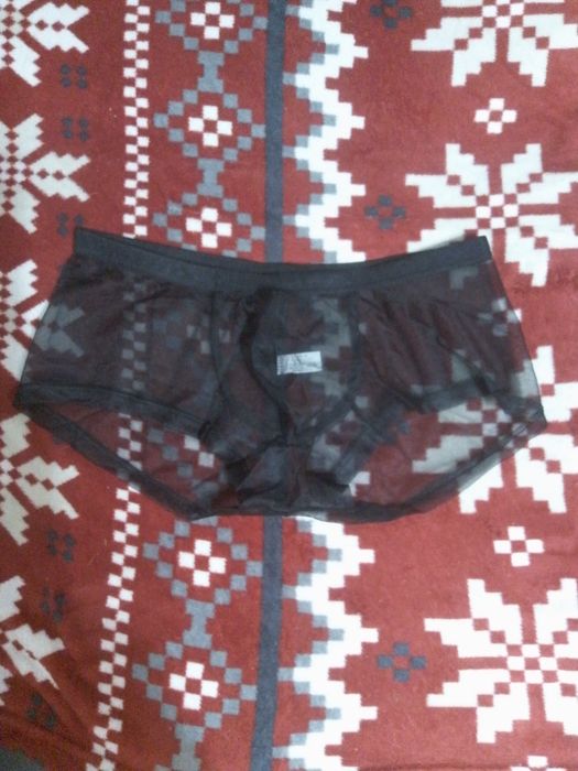 Czarne bokserki przezroczyste
