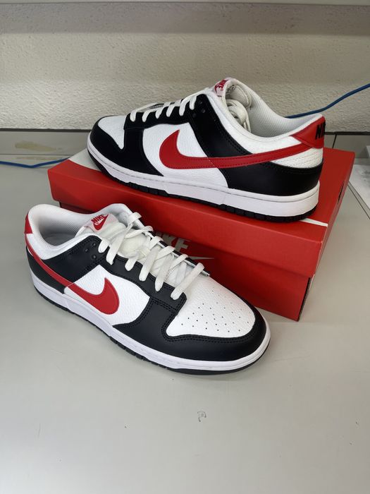 Nike Dunk Low Red Swoosh Panda (45)