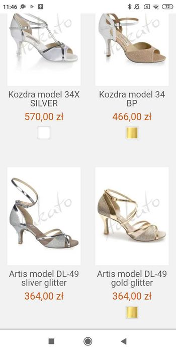 Buty taneczne ślubne 38 Stakato