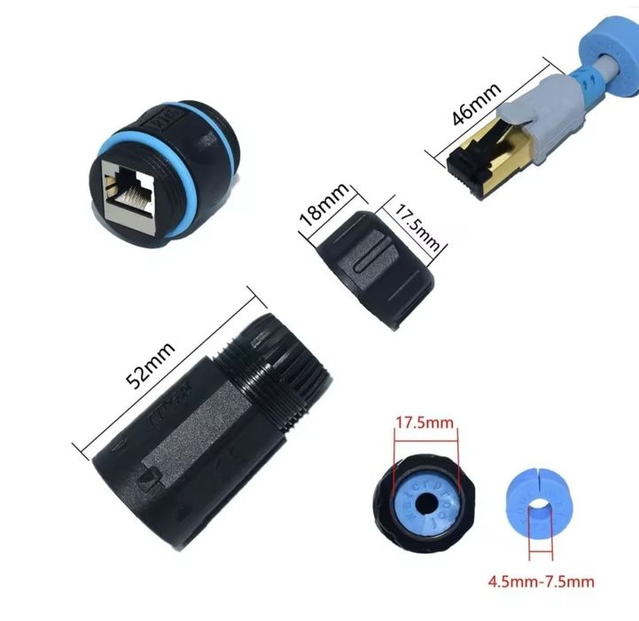 YXY IP68 RJ45 наружный CAT6 STP водонепроницаемый