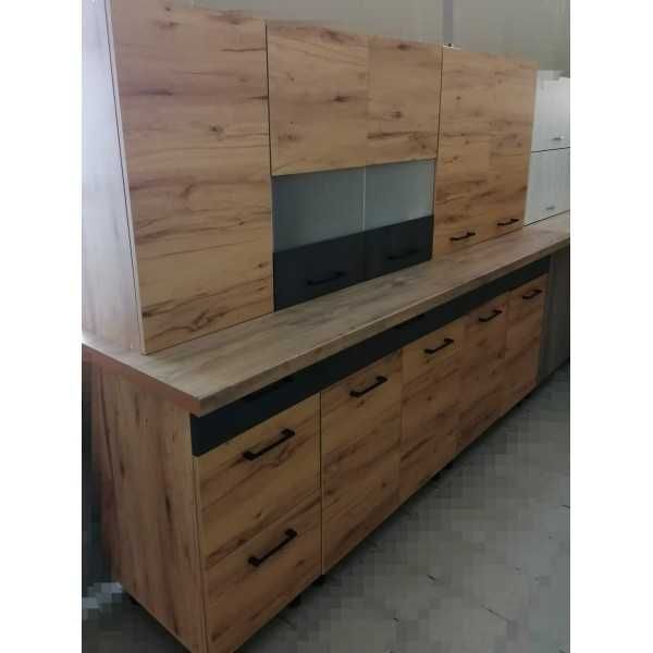 Нова модульна кухня пряма кутова Безкоштовний 3D проєкт