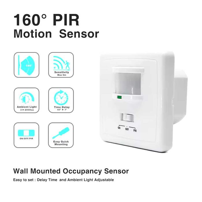 Sensor de movimento infra vermelho com deteção dia e noite
