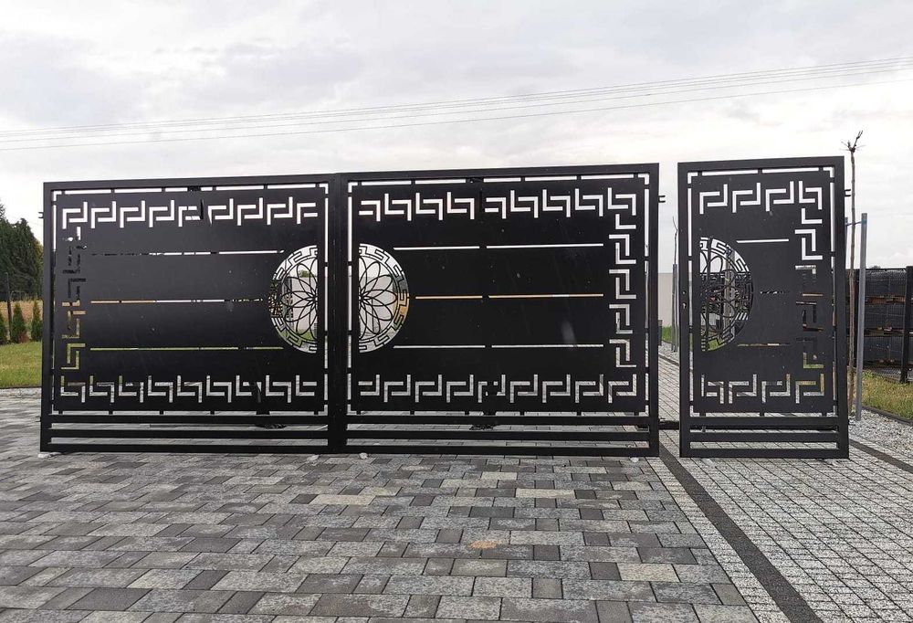 Brama + Furtka z profila 80x20 Ocynk Ral Producent kpl,słupów Panel