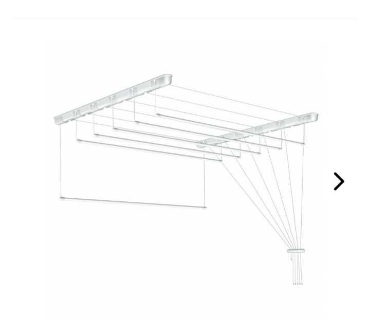 Suszarka sufitowa dł -  170 cm  biała cena 80 zł