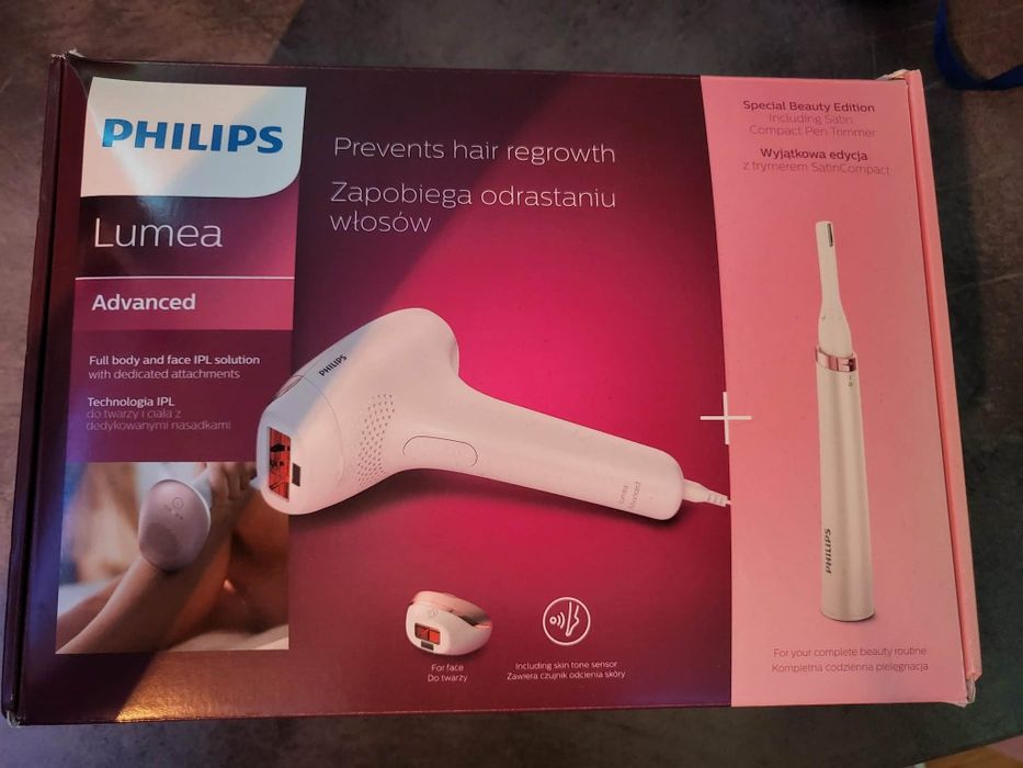 Depilator Philips Lumea + gratis trymer ołówkowy