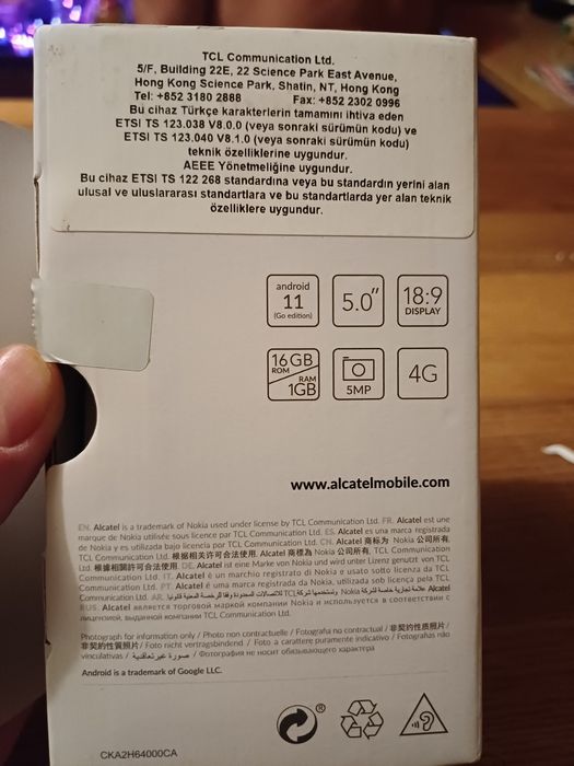 Продам телефон Аlkatel 1