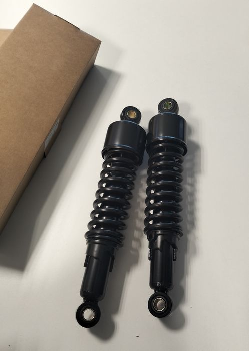 Vendo par novo de amortecedores traseiros (shock absorbers) pretos Compatível com: Kawasaki EL250, EL252, ER-5, ER500