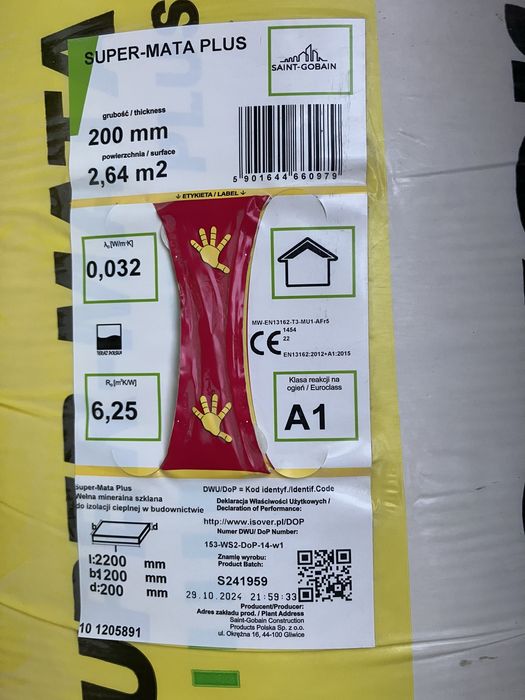 Wełna mineralna Isover Super-Mata Plus 20 cm