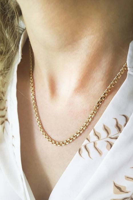 Złoty łańcuszek splot garibaldi