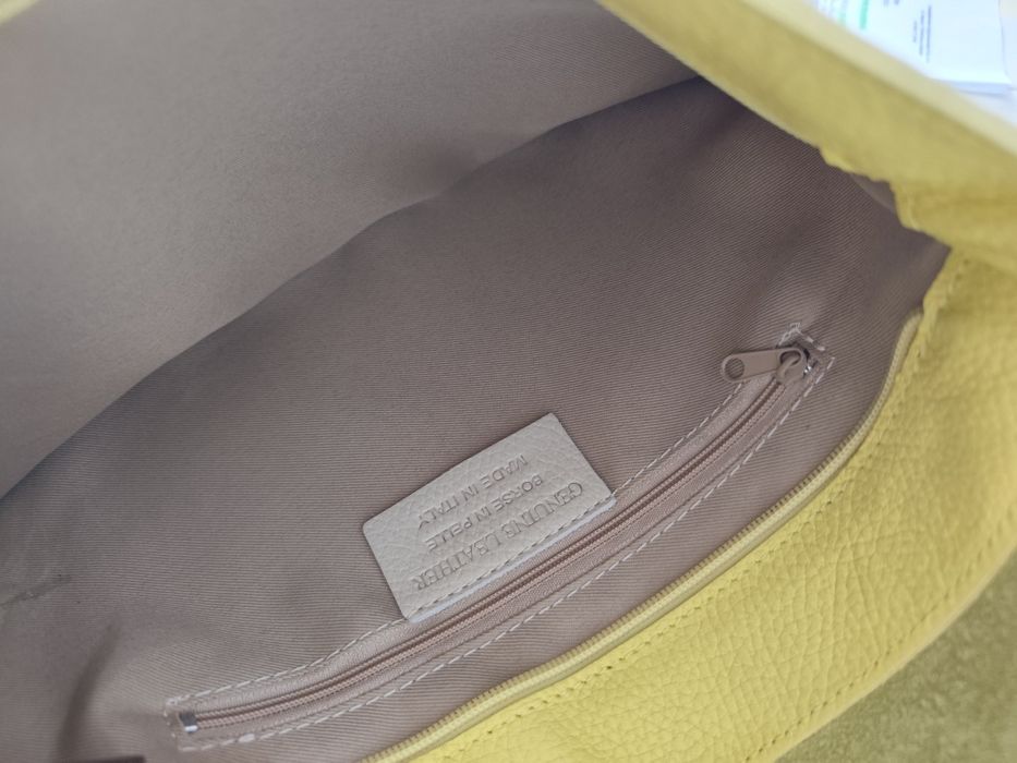 Słoneczna torebka vera pelle, borse in pelle, skórzana, nowa