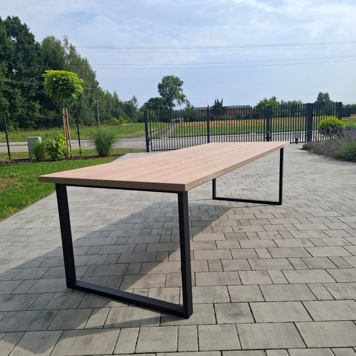 Duży Stół Jadalniany 280×100 cm Loft-Stan idealny!blat Dąbek płyta