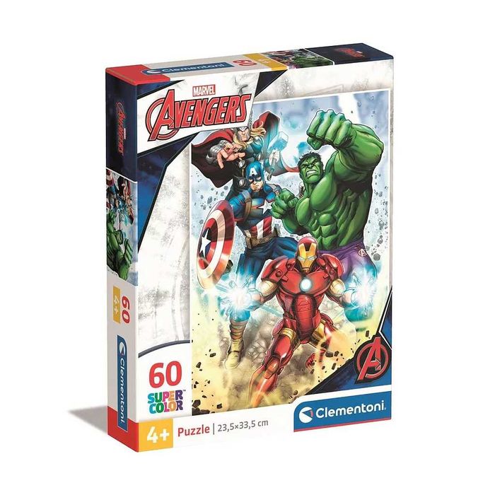 Puzzle Clementoni Avengers SuperColor 23,5x33,5cm 60 peças