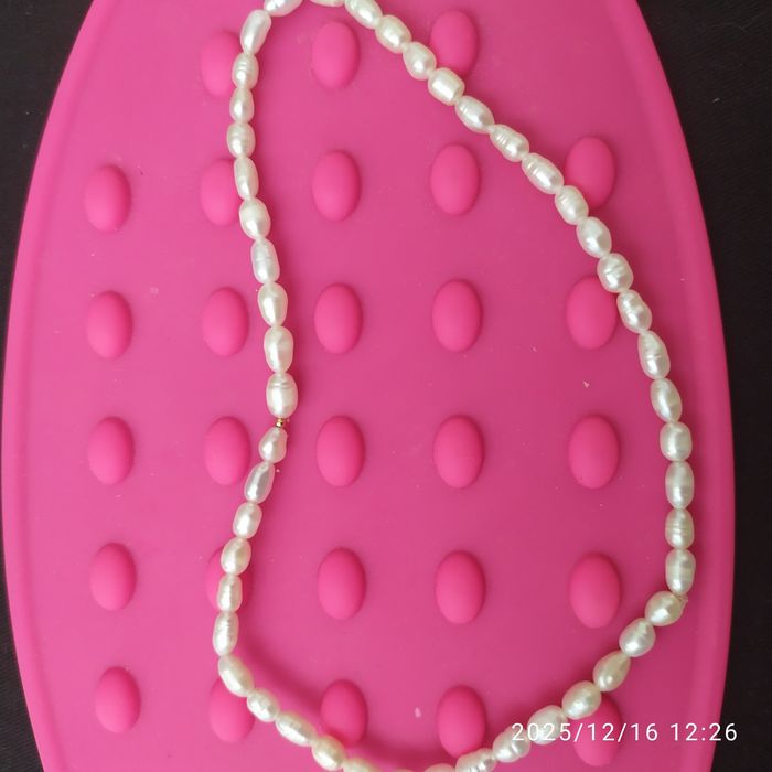 Perły słodkowodne prawdziwe, bransoletka podwójna albo koliadł 36 cm