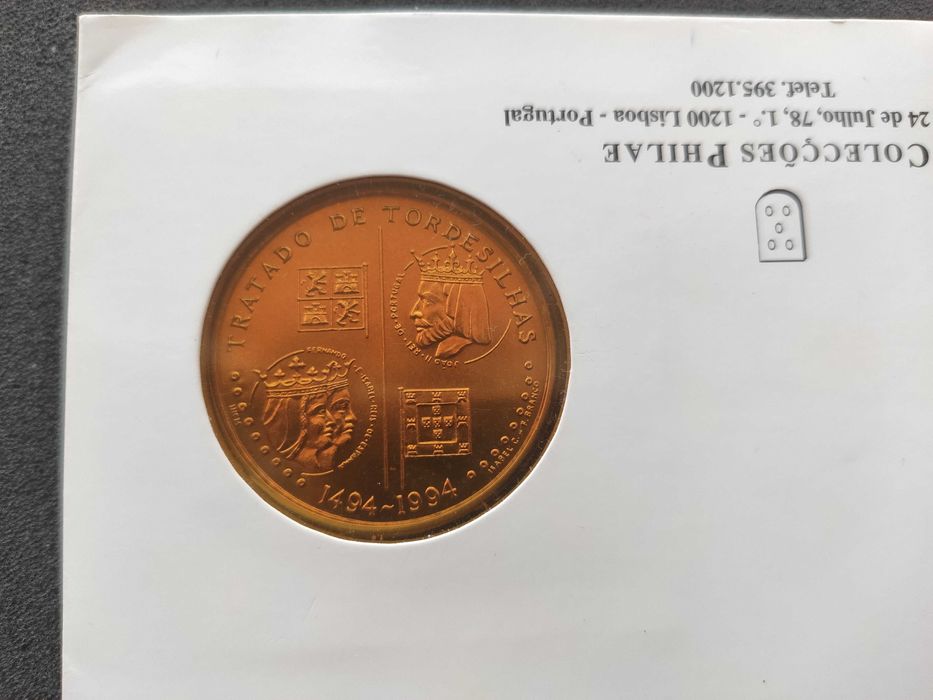 Moeda de 200$ Comemorativa - Tratado de Tordesilhas