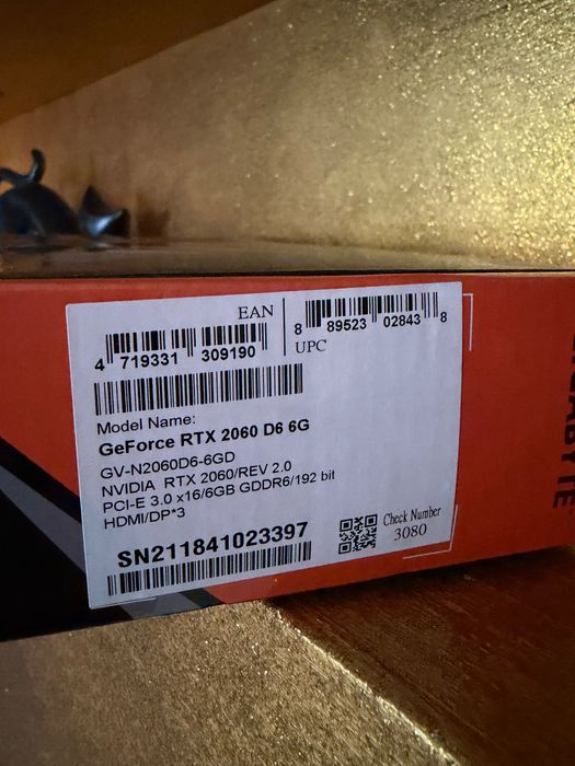 Karta graficzna Gigabyte GEFORCE NVidia RTX2060 6GB