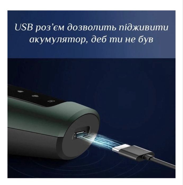 Електробритва чоловіча з акумулятором 9D SHAVER зелена