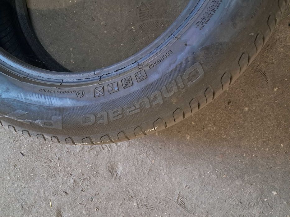 Opony letnie 225/55 R17 Pirelli Cinturato P7, używane, cena za 4 szt