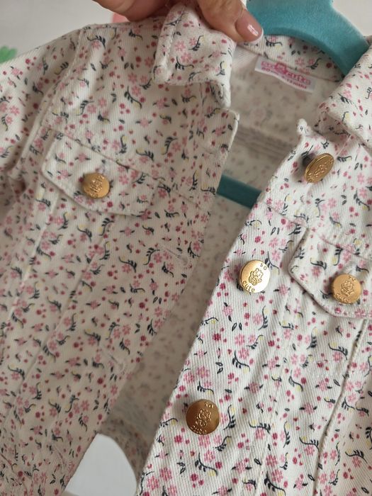 Kurtka katana dziewczynka kwiatuszki
