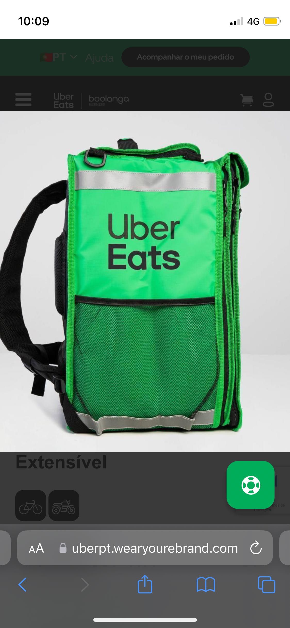 Mochila uber eats verde sale