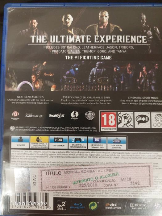 PS4 - Mortal Kombat XL