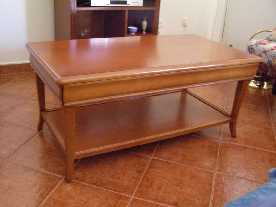 Espelho e Mesa de centro em cerejeira