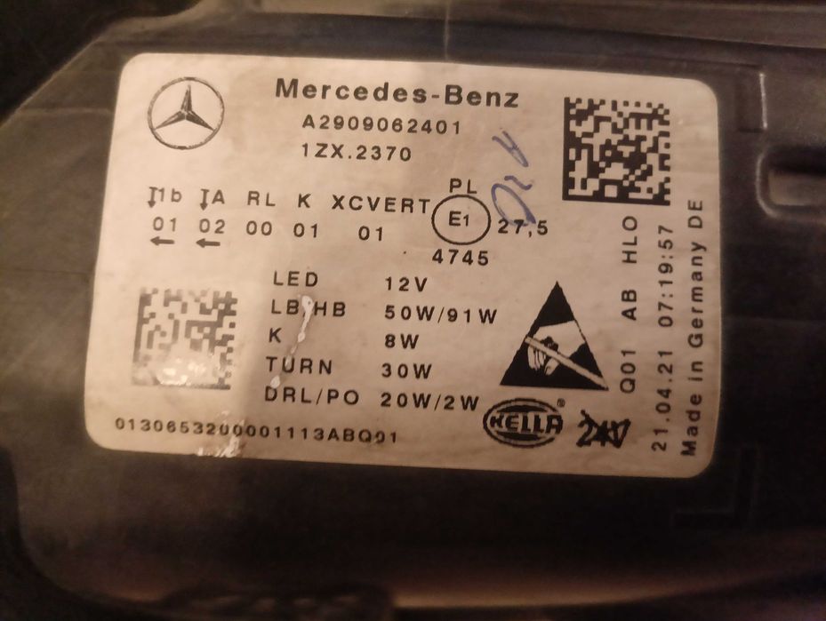 Mercedes AMG GT W290 Full led lampa przednia prawa