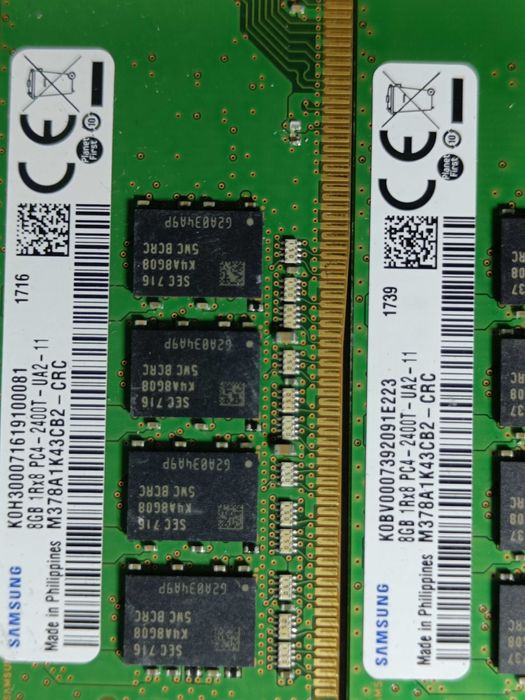 Оперативна память Samsung DDR4 8GB 16GB 2400MHz У РОБОЧОМУ стані