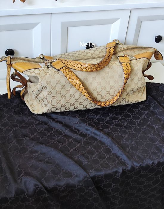 Gucci Bamboo GG Tote Haif handbag сумка оригінал номерна, вінтаж