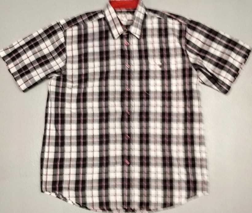 R) MR markowa męska koszula krótki rękaw kratka Roz.XL