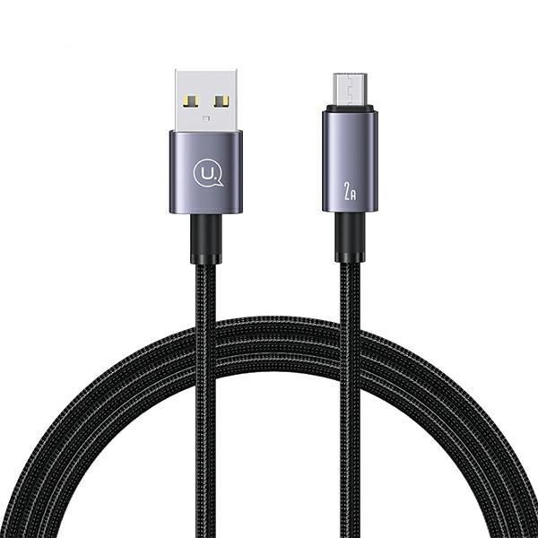 USAMS Kabel USB na Micro-USB 2A 1,2mFast Charging stalowy/tarnish