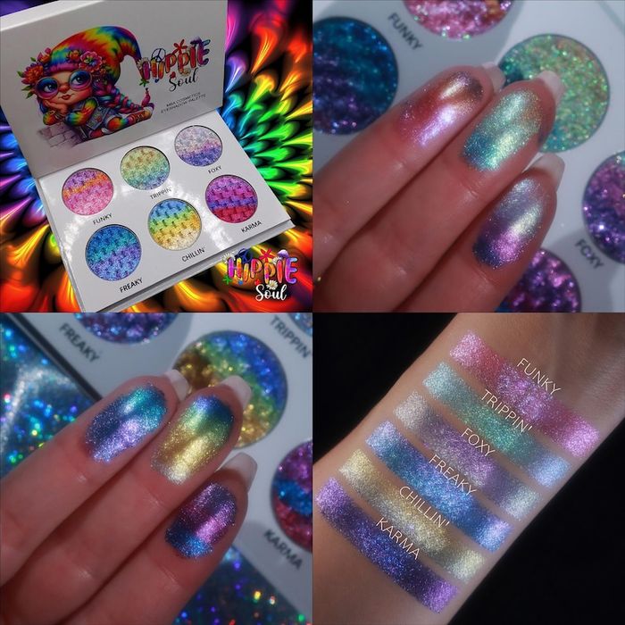 Piękna paleta cieni, błysków