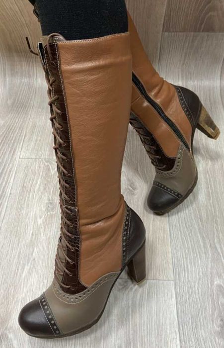 Зимние сапожки кожа / овчина