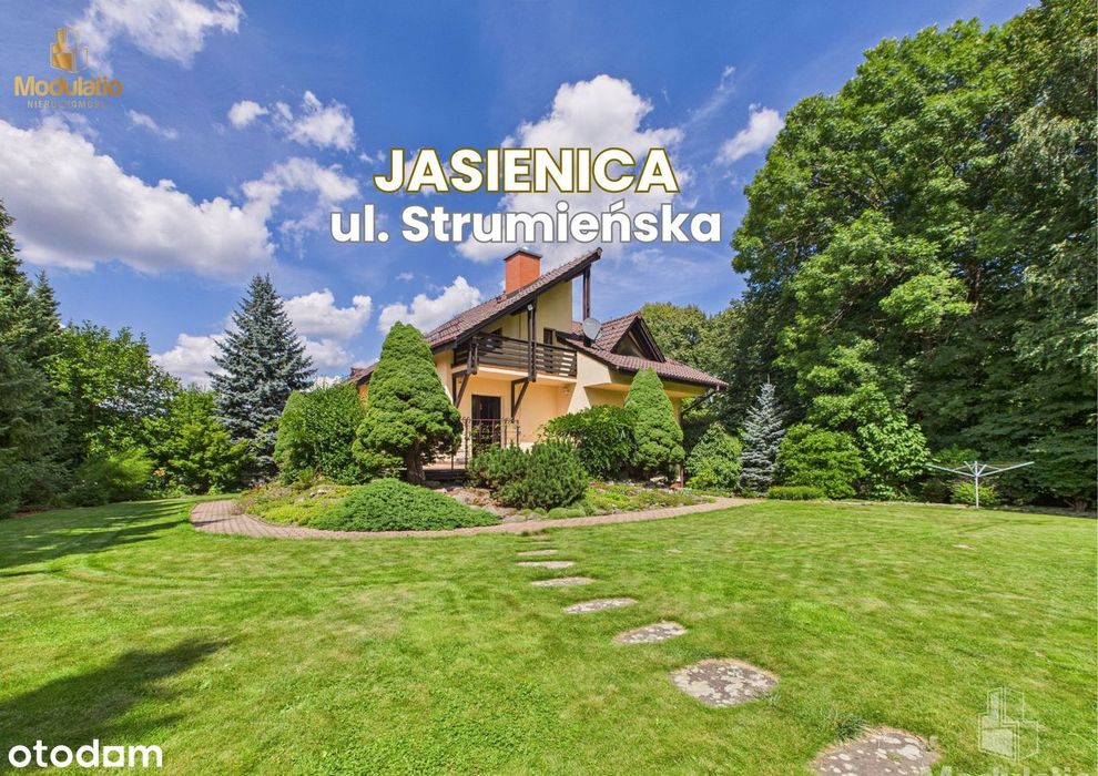 jasienica dom z dostępem do strumyka, działka 22a.