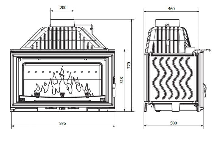 Камінна топка Kawmet w-16 (16.3kw) БЕЗПЛАТНА ДОСТАВКА