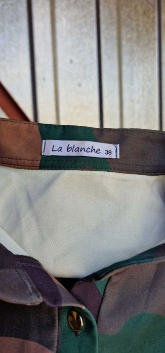 Sukienka La Blanche moro khaki luźna M 70% wiskoza