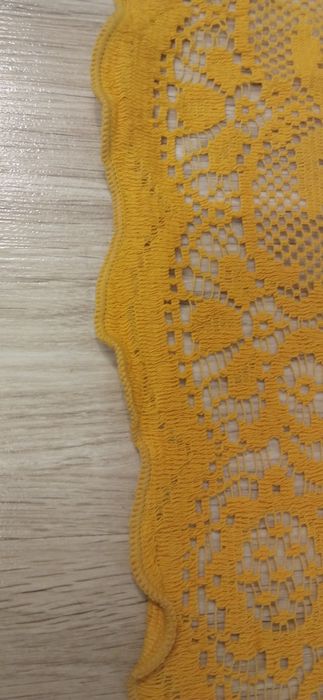 Firana żółta komplet – 2x duża + 1x mała (150x90 i 150x40)