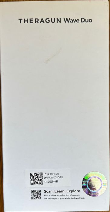 Aparelho de massagem Theragun Wave Duo- novo, 3 anos de garantia