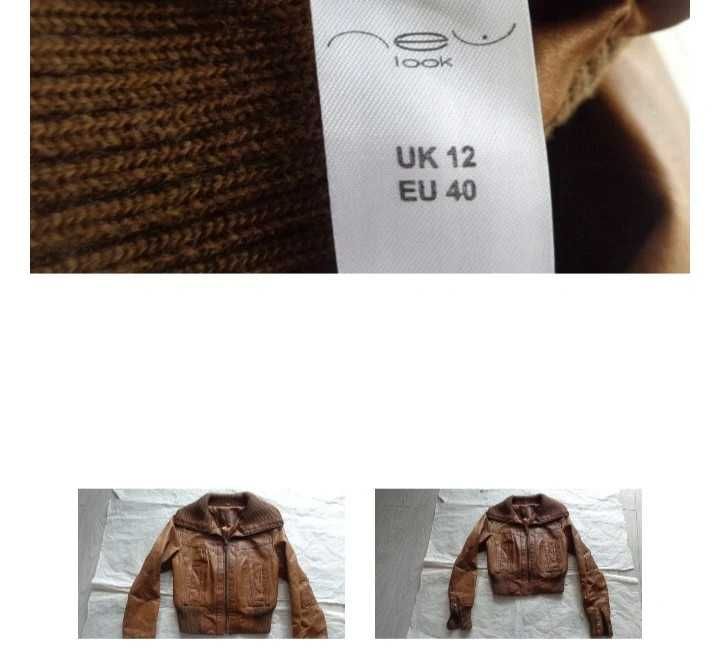 New Look vintage kurtka katana damska skórzana 12-10 / Large