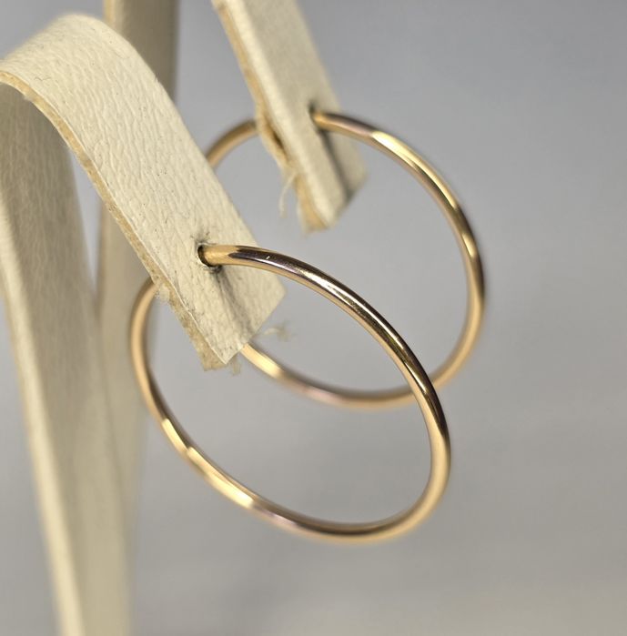 Золотые серьги кольца