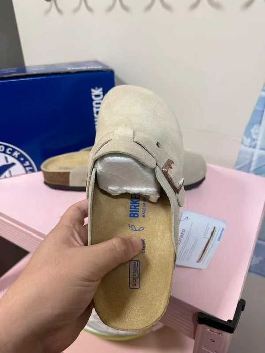 Birkenstock Klapki Nubukowe Boston Big Buckle r. 39