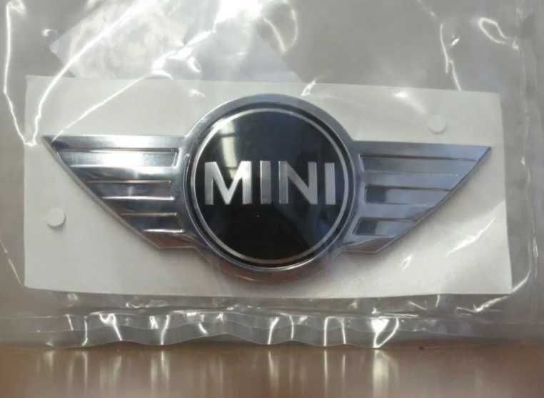 Nowy emblemat przyklejany MINI srebrny znaczek logo srebrne