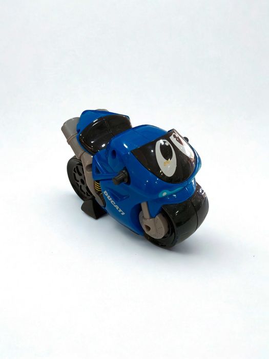 Mota azul Ducati de brinquedo