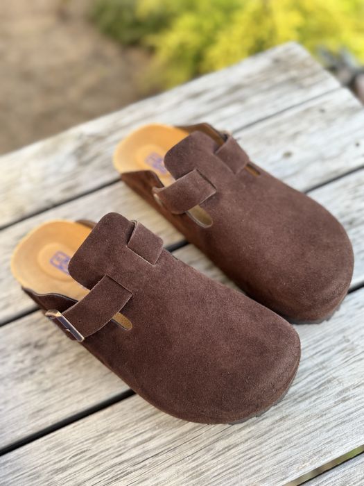 Трендові клоги birkenstok boston шоколад 40(25)