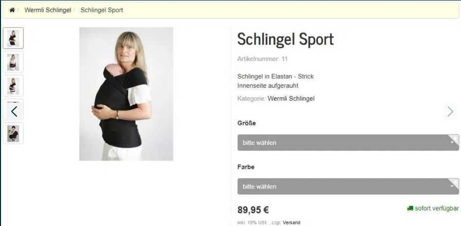 Chusta nosidło nosidełko 2w1 Wermli rozmiar M