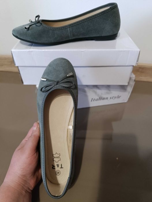 Baleriny nowe skórzane 3 pary