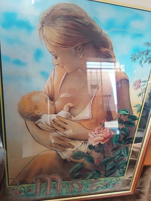 Quadro espelhado alusivo á mãe