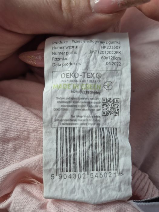 Prześcieradło na gumce 2szt roz 60x120