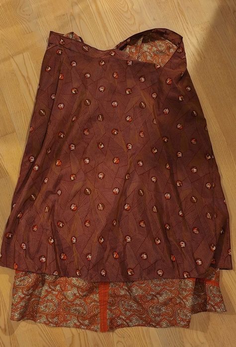 spódnica w kwiaty made in India jedwab 100% silk