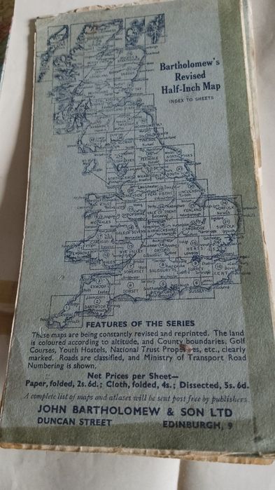 Stara wojenna mapa Szkocja