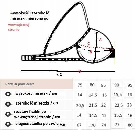 zmysłowy biustonosz z push-up 70/75C kremowy beż  ramiączka straps